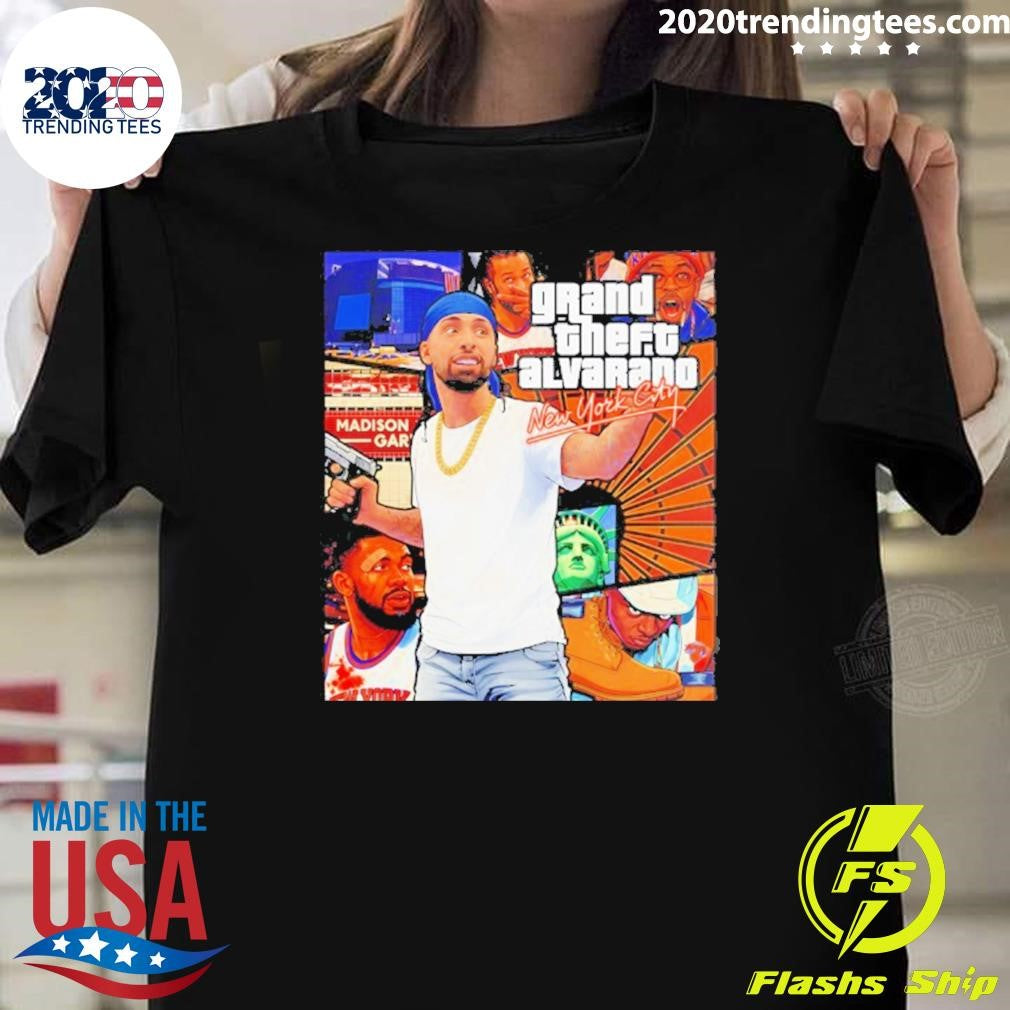 Madison Garden Grand Theft Auto Jose Alvarado New York Knicks Nba 2026 Shirt