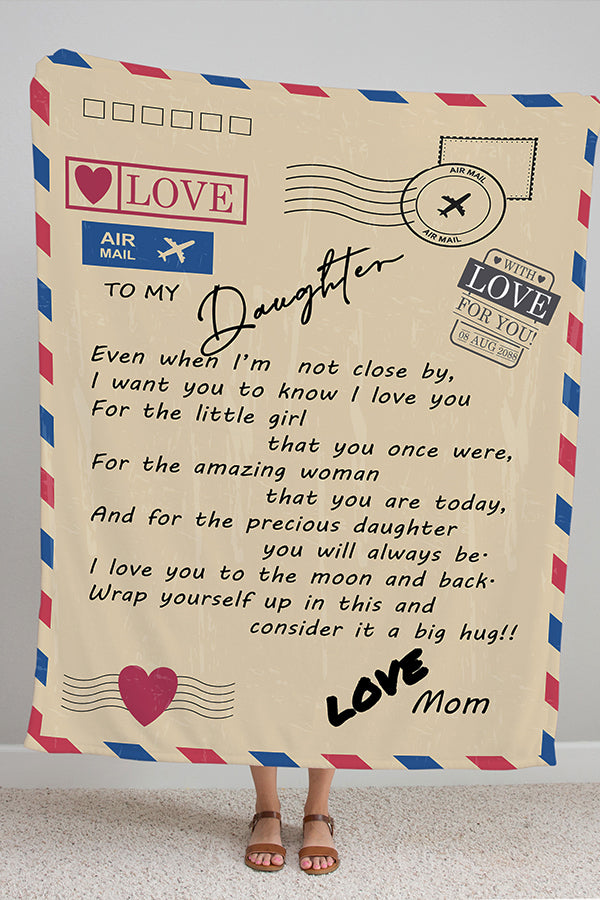 Mail To Daughter Fleece Blanket