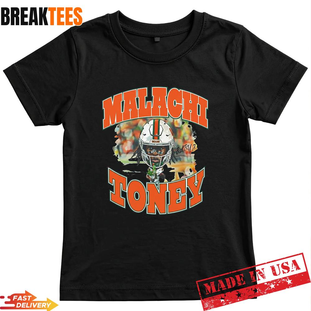 Malachi Toney Vintage Miami Hurricanes Football T-Shirt – Retro Fan Tee