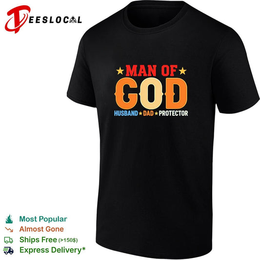 Man of GOD husband dad protector vintage shirt