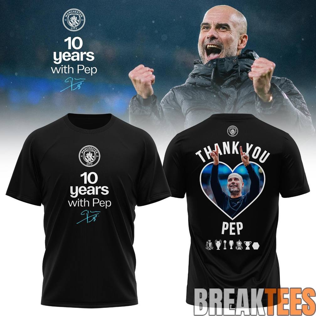 Manchester City Thank you Pep Signature Shirt