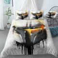 Mandalorian Graffitti Helmet Bedding Set (Duvet Cover & Pillow Shams)