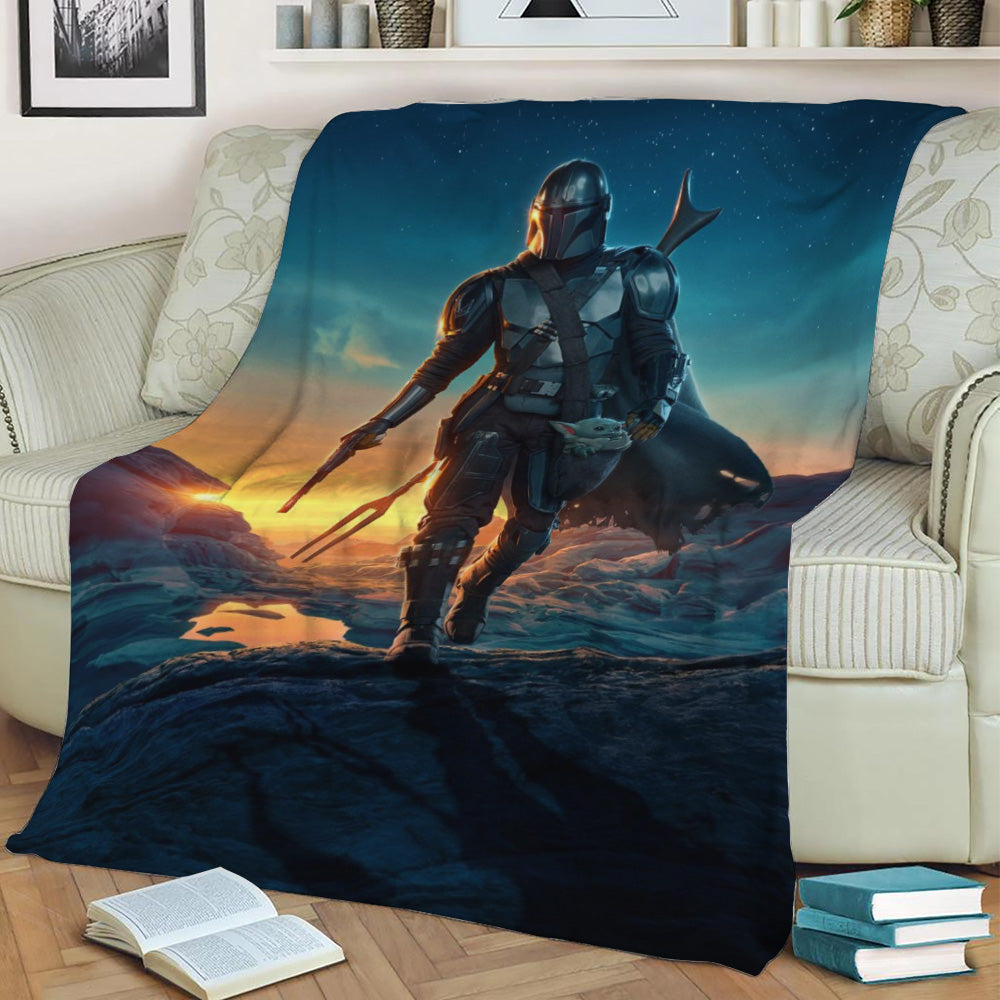 Mandalorian Season 2 Poster Fleece Throw Blanket