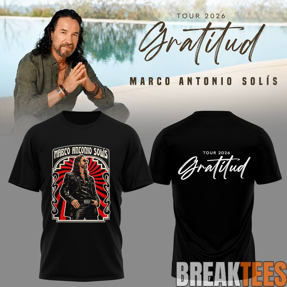 Marco Antonio Sols Gratitud Tour 2026 El Buki Black Tee