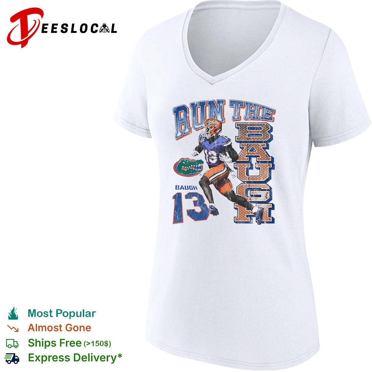 Marcus Baugh Florida Gators NCAA Run the Baugh 13 football team player shirt