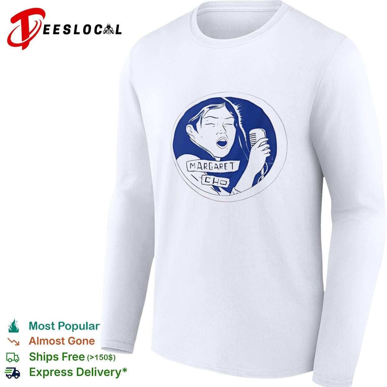 Margaret Cho comedian female portrait circle vintage art shirt