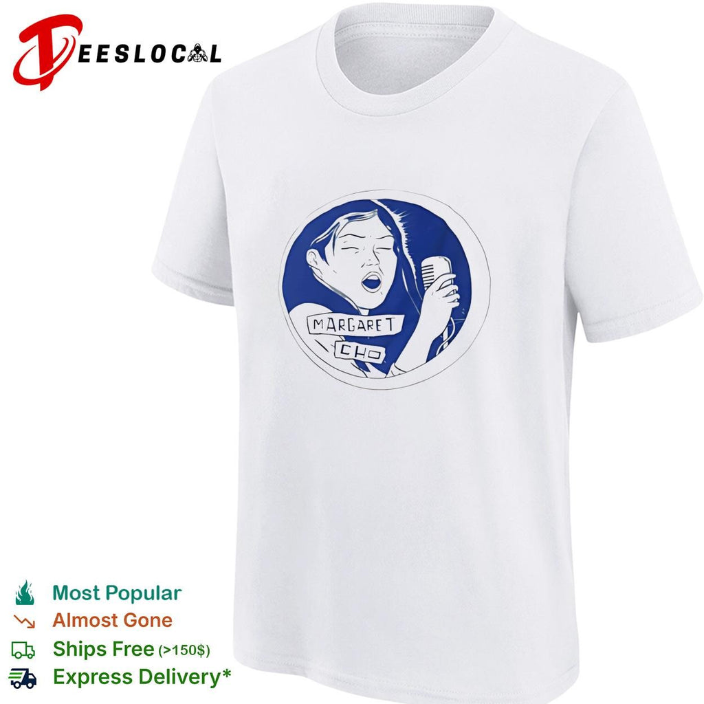 Margaret Cho comedian female portrait circle vintage art shirt