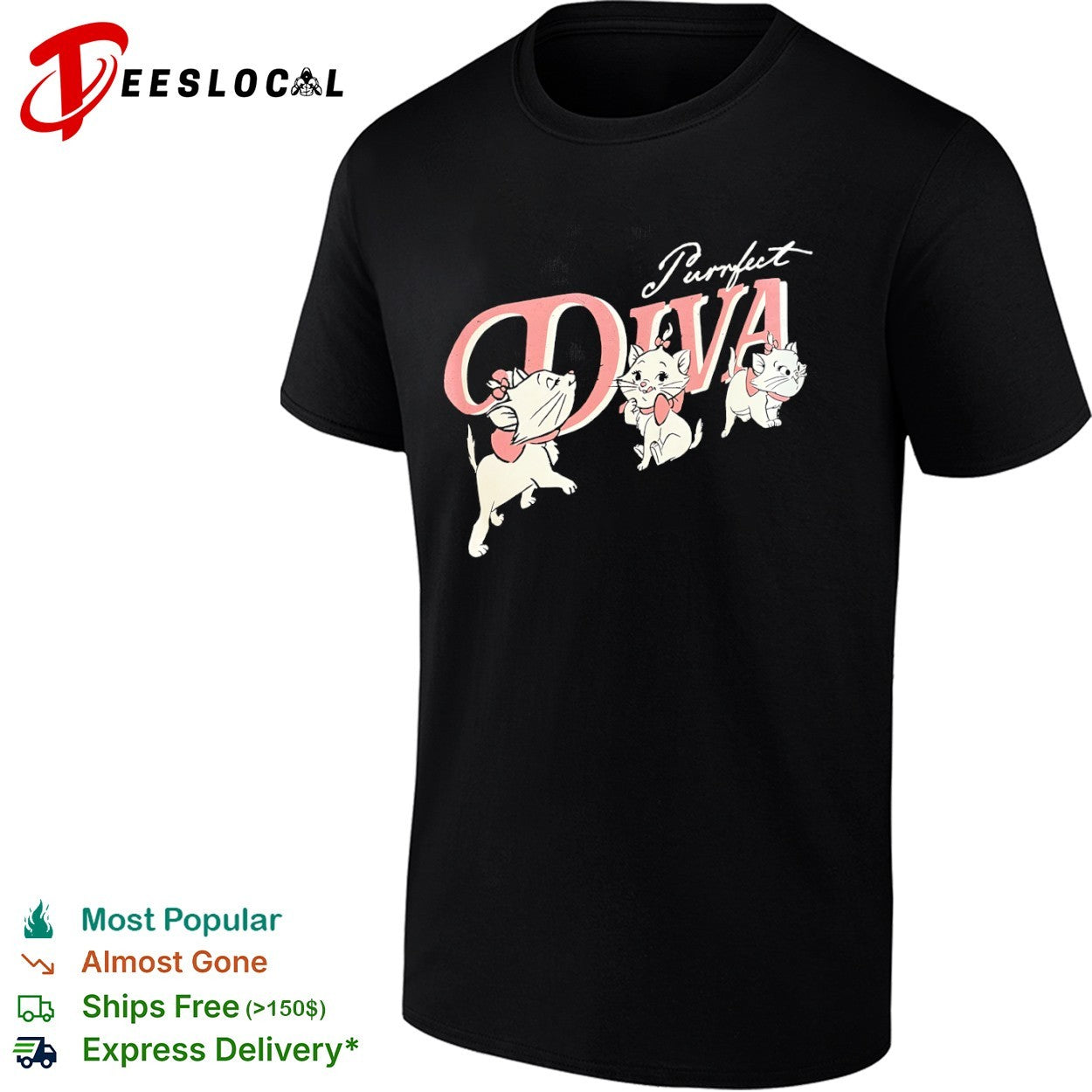 Marie The Aristocats Purrfect Diva Disney Character shirt