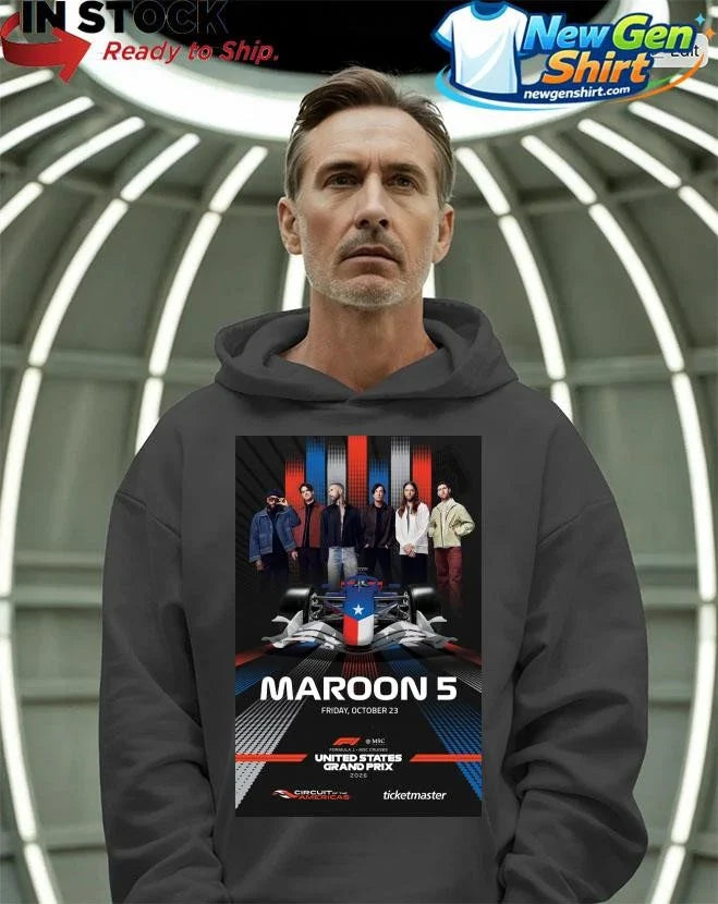 Maroon 5 Live At F1 United States Grand Prix 2026 On October 23 2026 Shirt