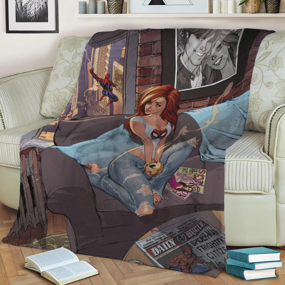 Mary Jane Fleece Throw Blanket