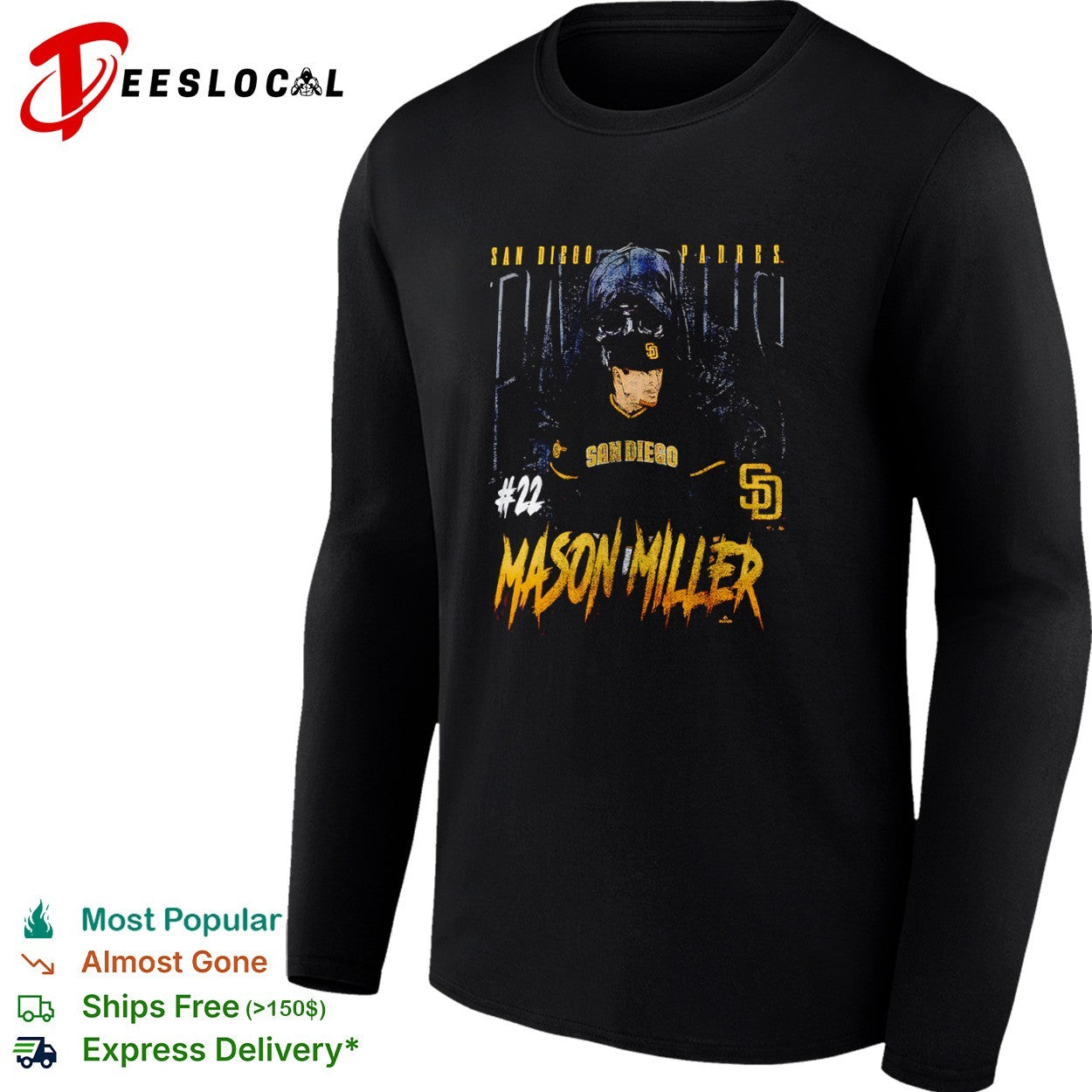 Mason Miller San Diego Padres MLB Grim Reaper 22 San Diego shirt