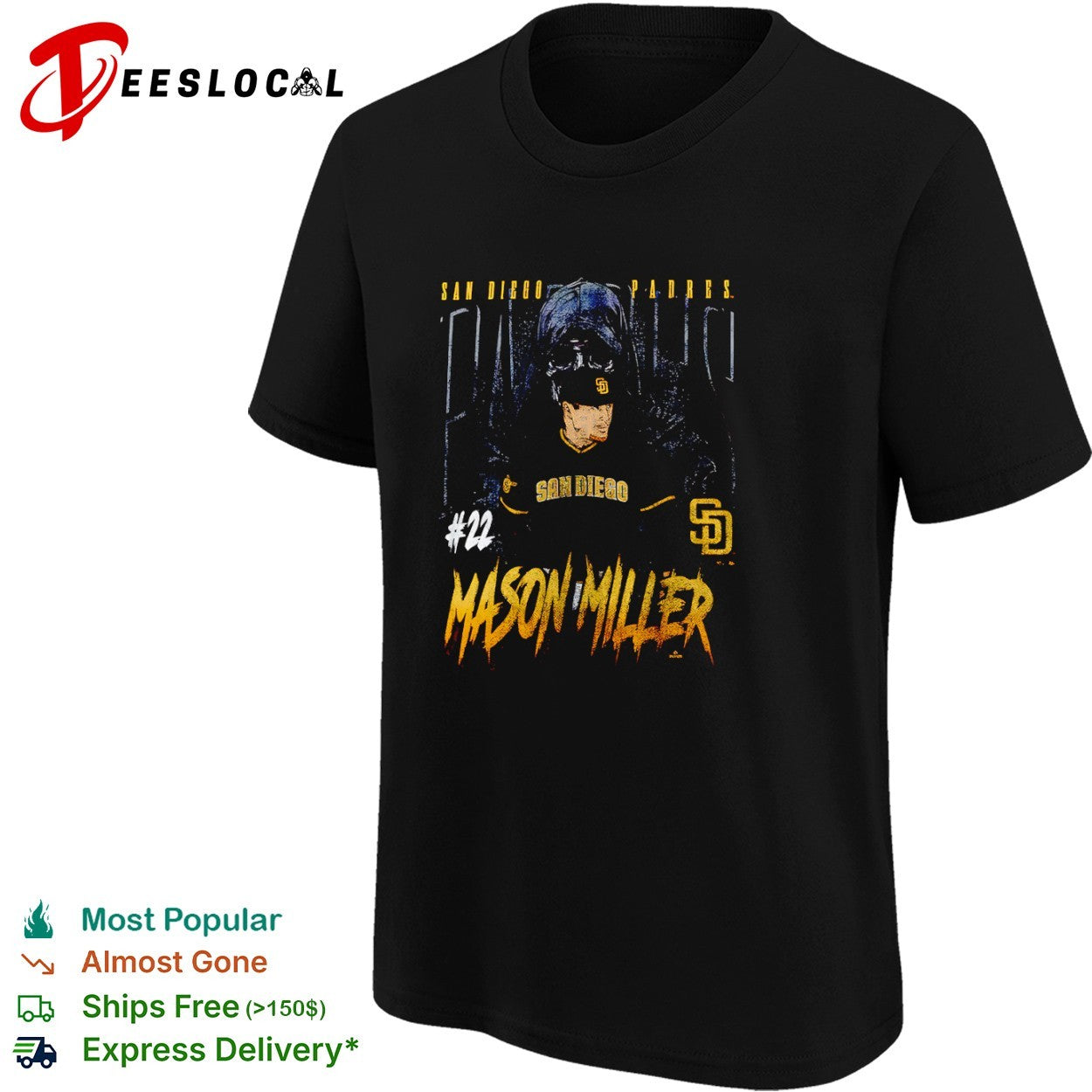 Mason Miller San Diego Padres MLB Grim Reaper 22 San Diego shirt
