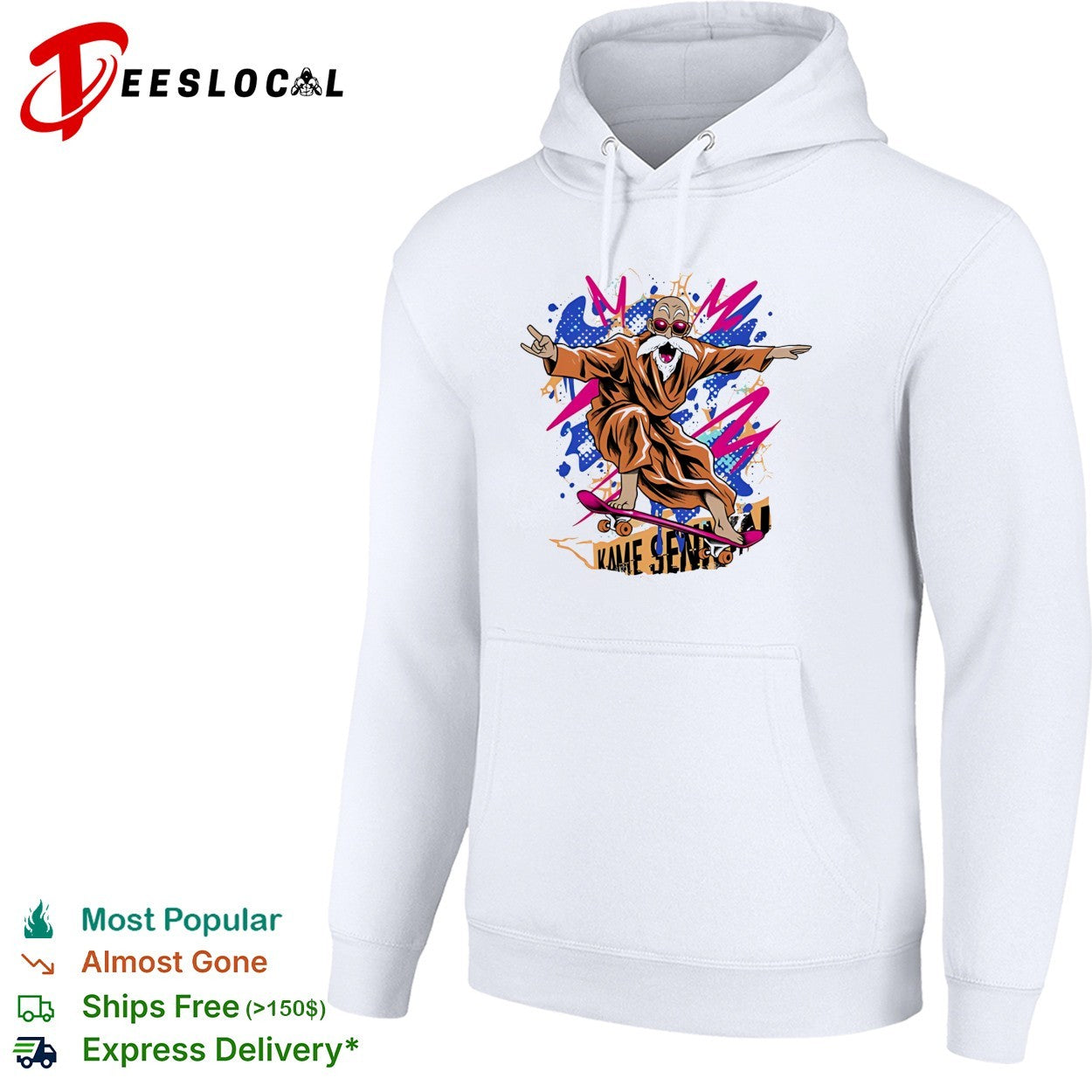 Master Roshi Kame Sennin Dragon Ball skateboard pop art shirt