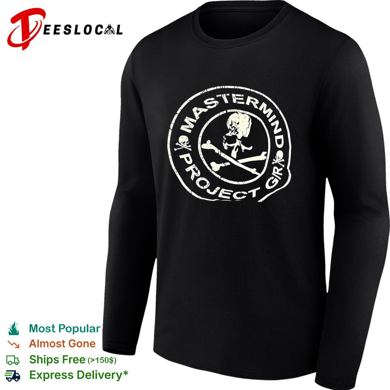 Mastermind Grx Project Skull Bones Logo shirt