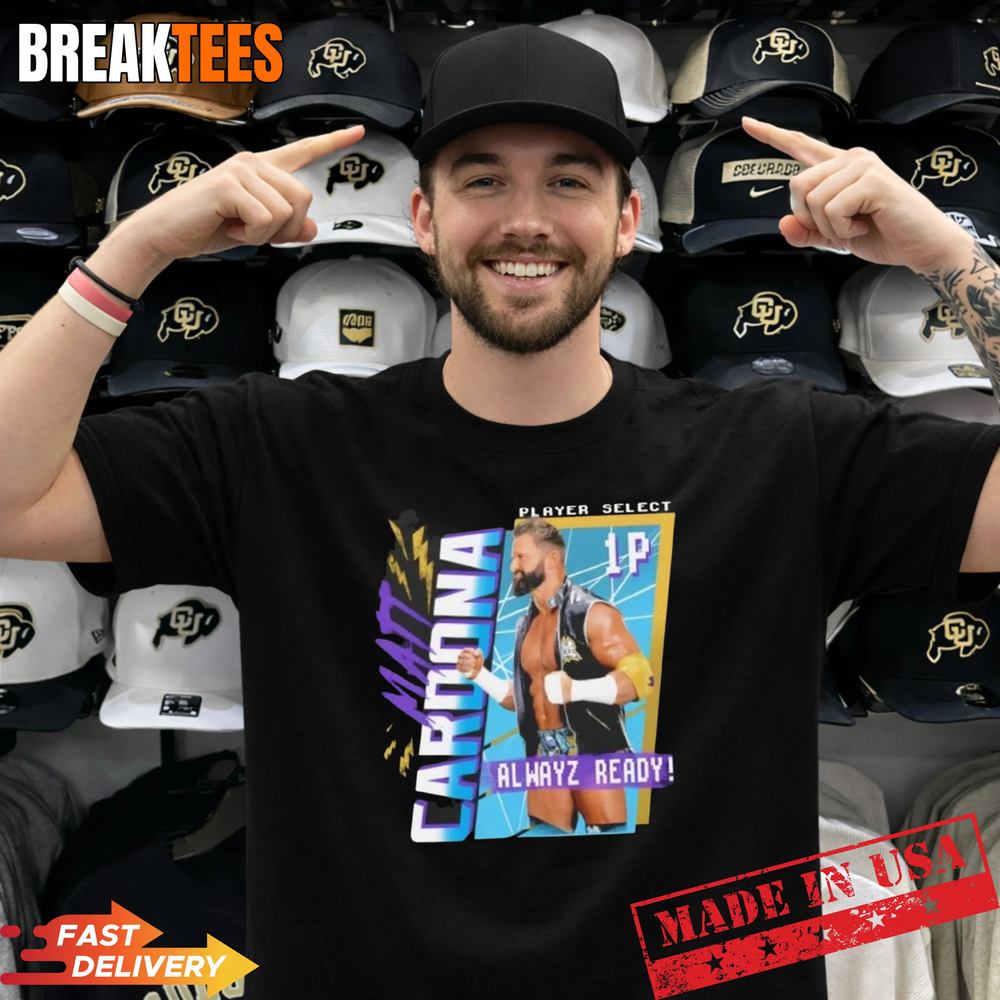 Matt Cardona WWE Alwayz Ready Player Select 1P t-shirt