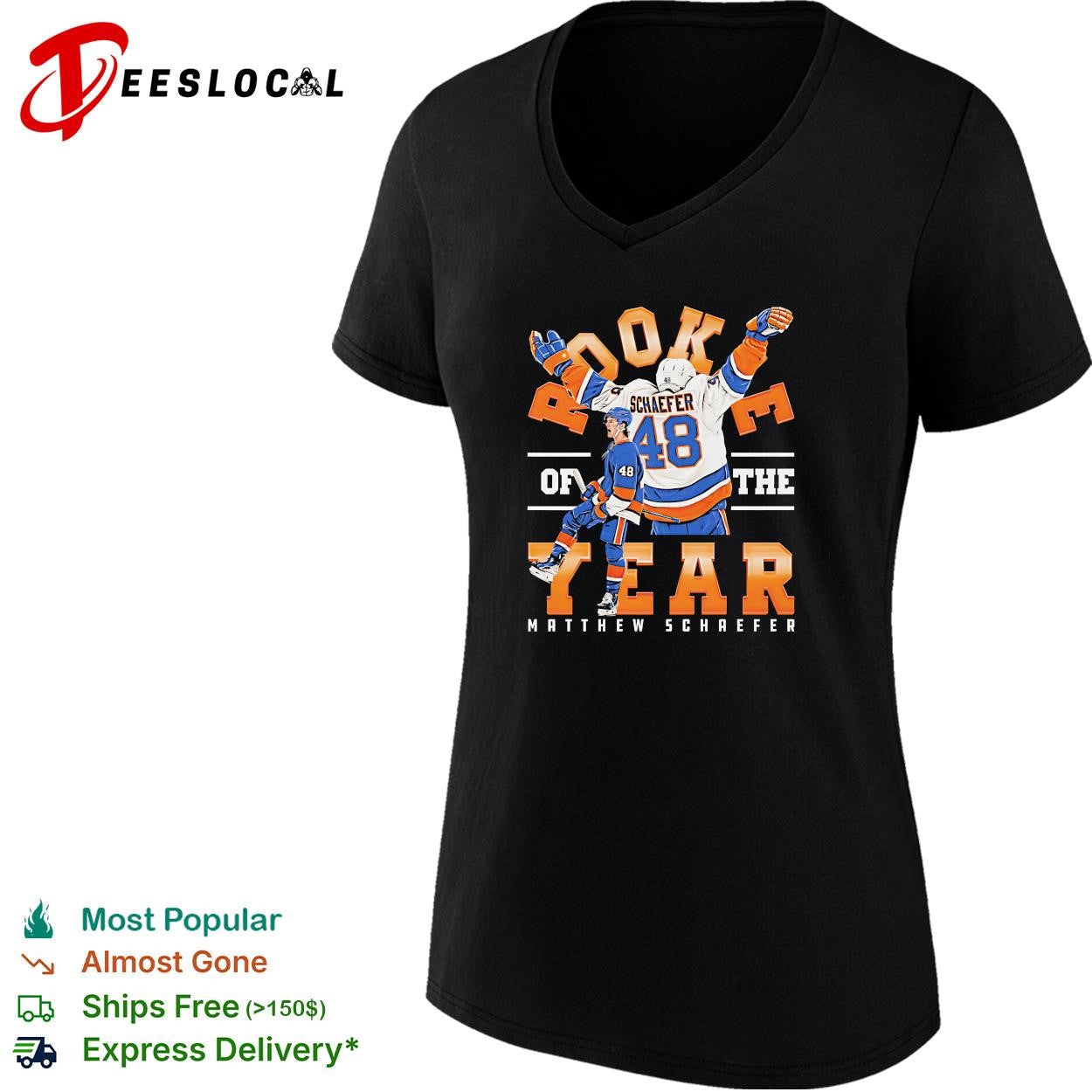 Matthew Schaefer 48 New York Islanders NHL Rookie of the Year shirt