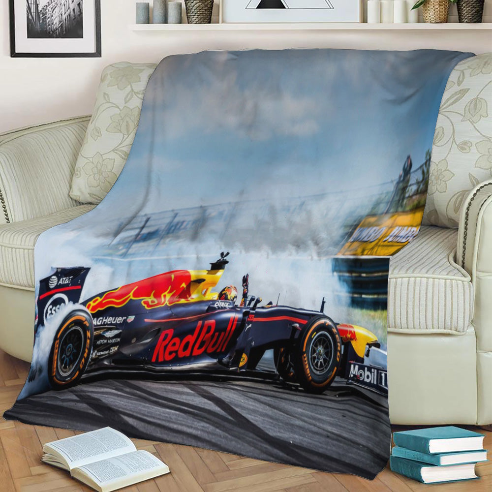Max Verstappen donuts Fleece Throw Blanket