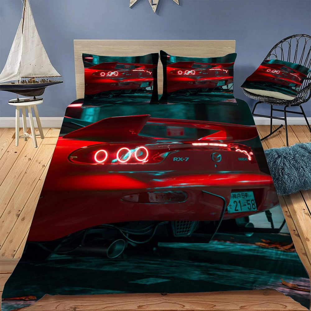 Mazda Rx7 back view Bedding Set (Duvet Cover & Pillow Shams)