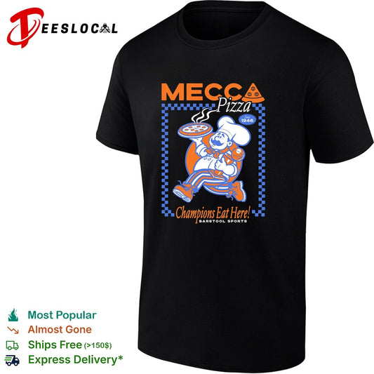 Mecca Pizza Since 1946 Champions eat here basketball pizza shirt
