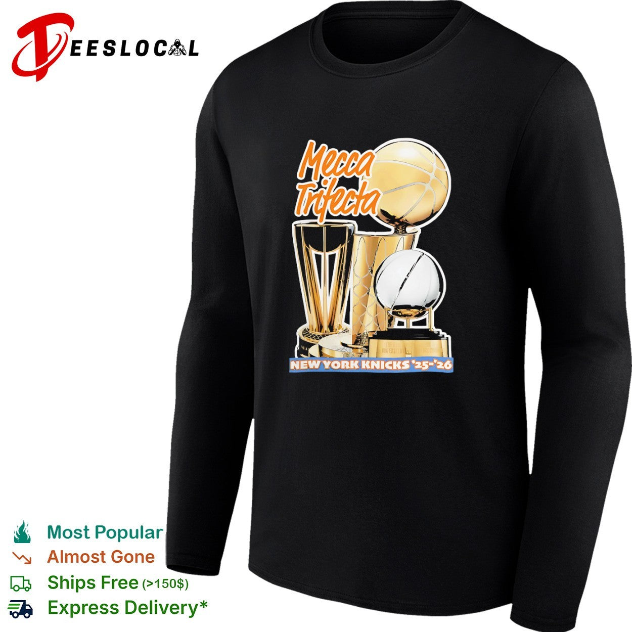 Mecca Trifecta New York Knicks 2026 Eastern Conference Trophy shirt