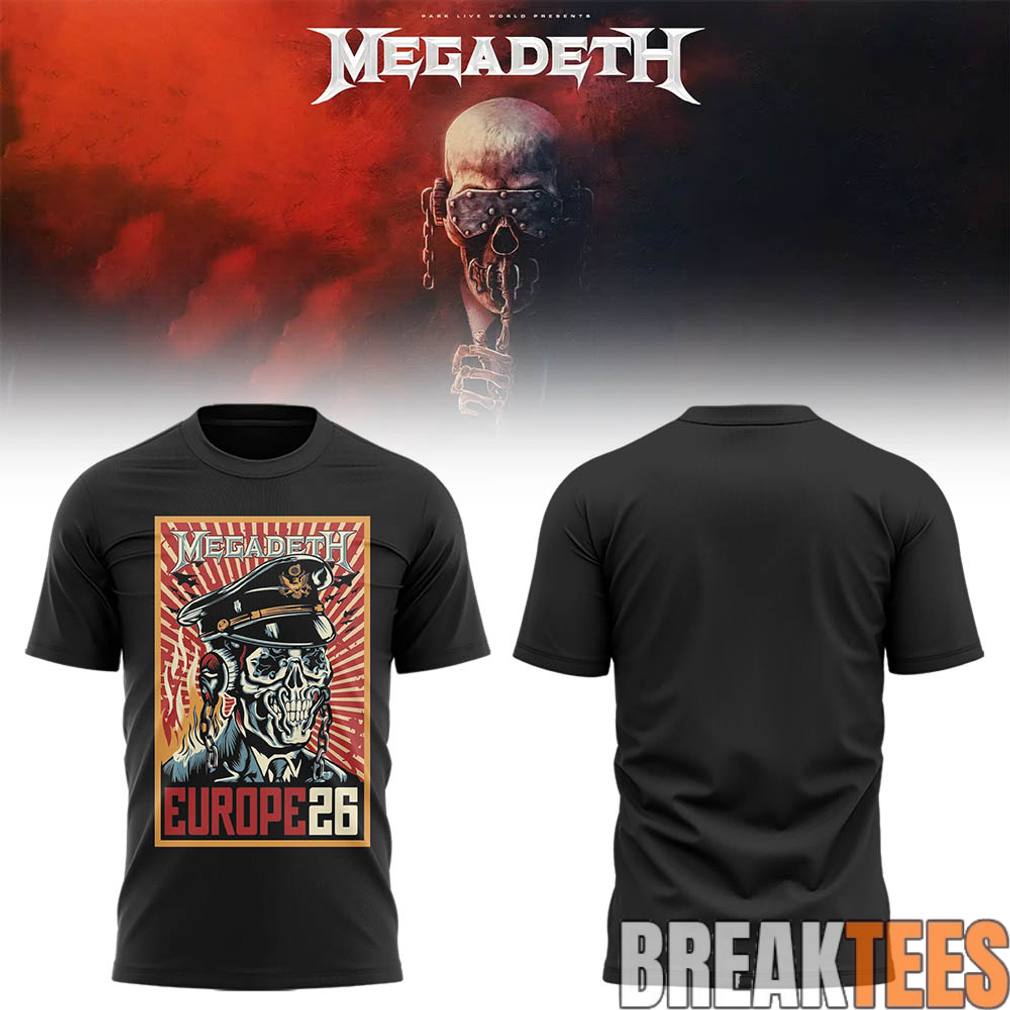 Megadeth European Dates for Their 2026 Farewell Tour Shirt