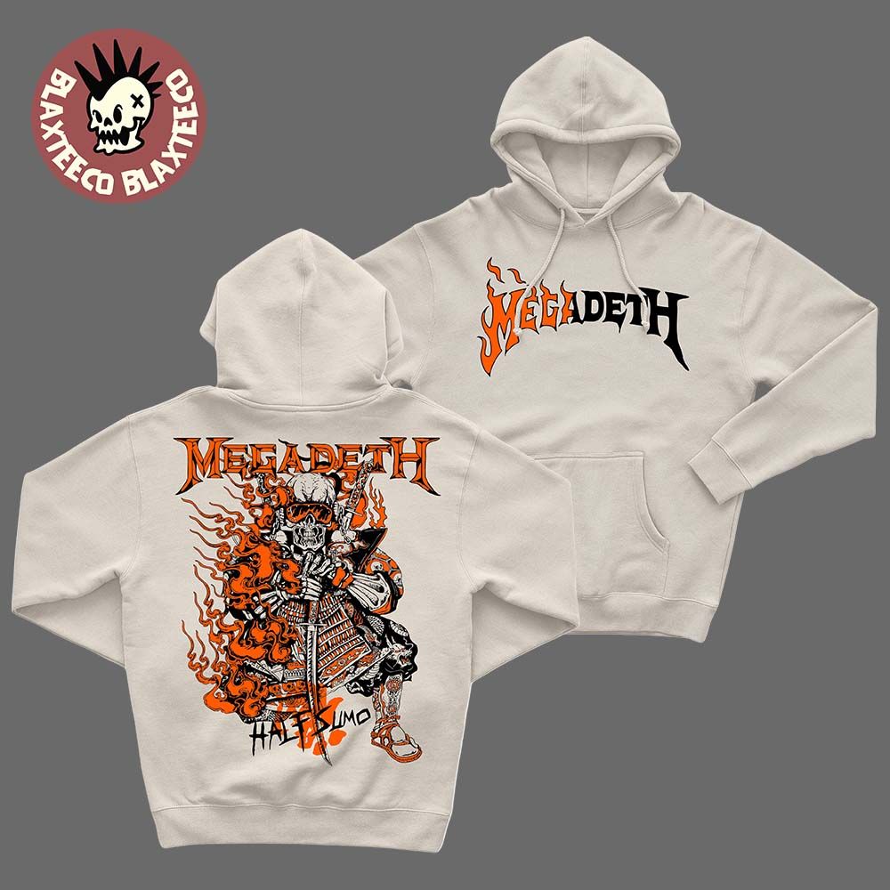 Megadeth X Half Sumo Farewell Fire 2026 Collection White Hoodie