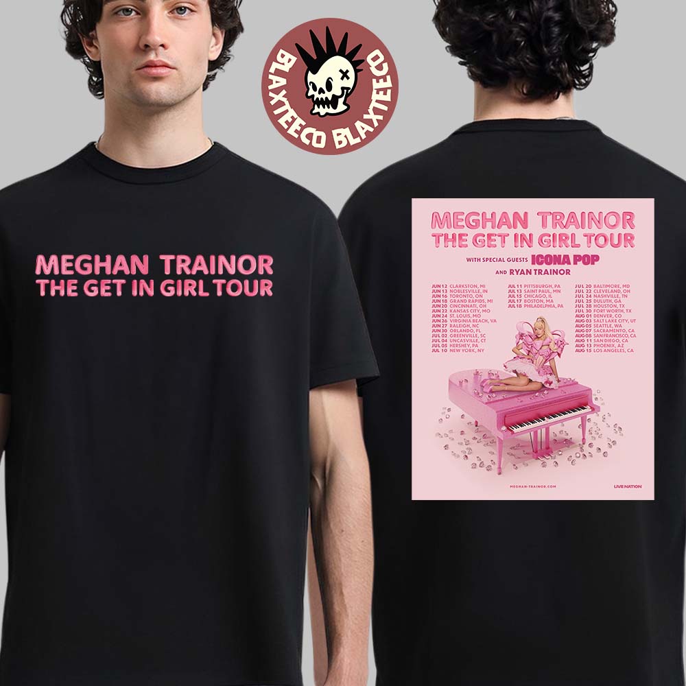 Meghan Trainor The Get In Girl Tour 2026 North America City Dates T-Shirt