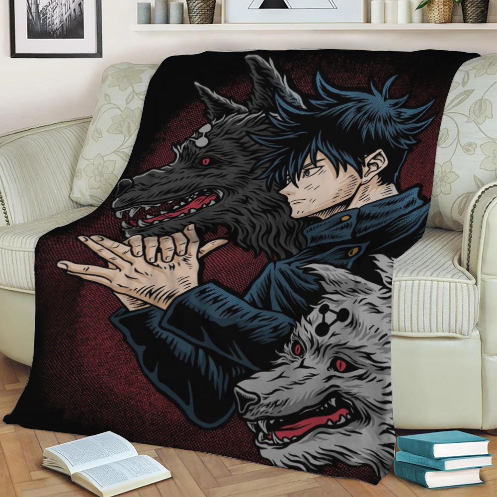 Megumi Fushiguro Jujutsu Fleece Throw Blanket