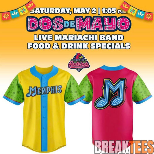 Memphis Redbirds Dos de Mayo Special Baseball Jersey