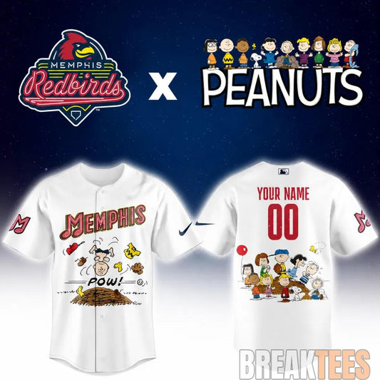 Memphis Redbirds Peanuts Night MiLB 2026 Personalized Baseball Jersey