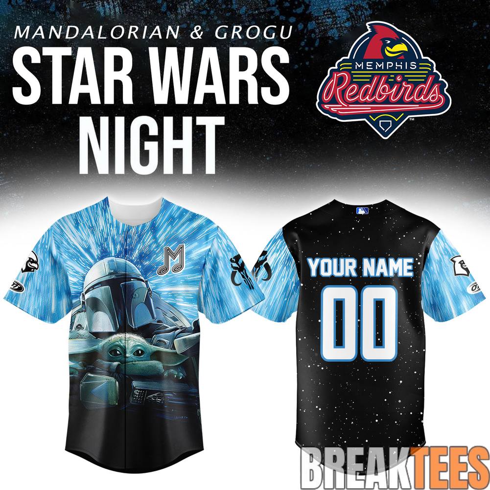 Memphis Redbirds x Star Wars Mandalorian Grogu Custom Baseball Jersey