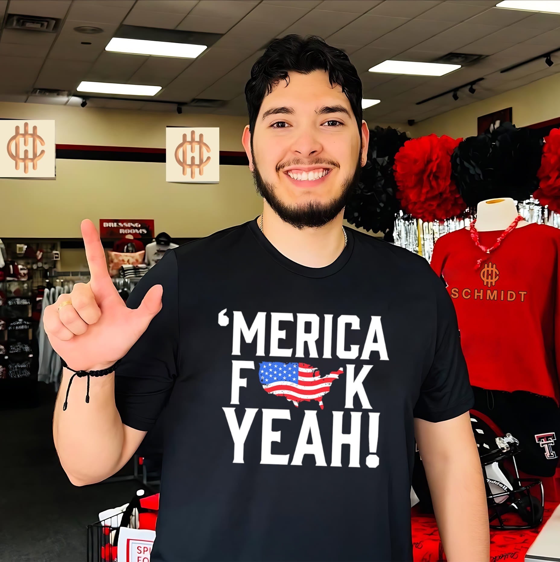 ‘Merica Fuck Yeah USA Map Flag patriotic shirt