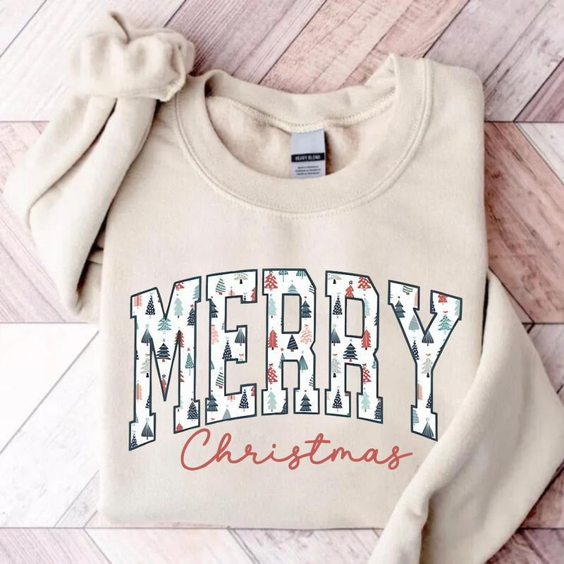 Merry Cute Xmas Cozy Winter Cotton Fit Cotton Fit T-Shirts