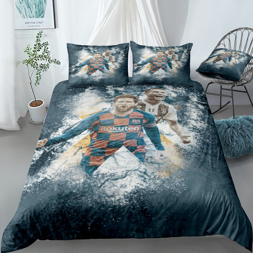 Messi x Ronaldo Bedding Set (Duvet Cover & Pillow Shams)
