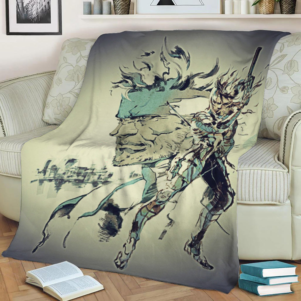 Metal Gear Fleece Throw Blanket