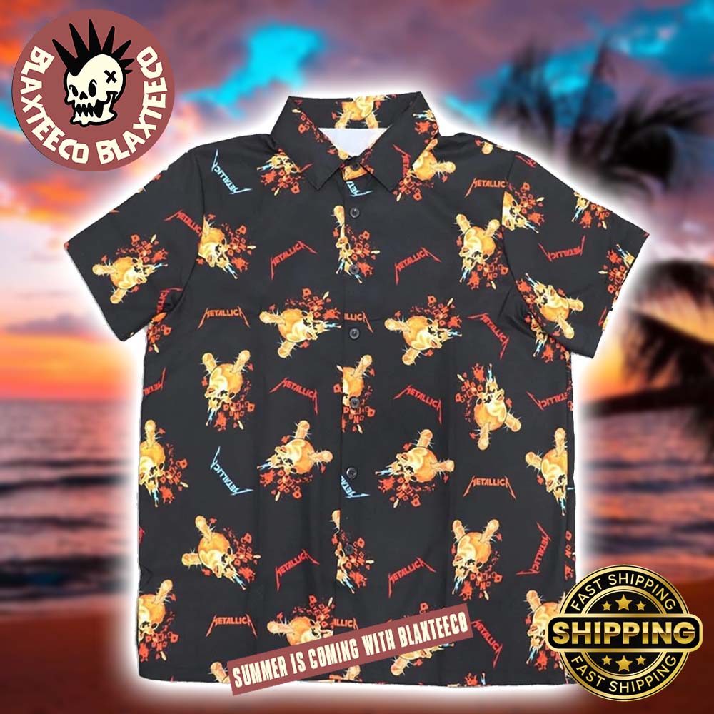 Metallica Damage Inc Skull Logo Gift For Fans Summer 2025 Hawaiian Shirt