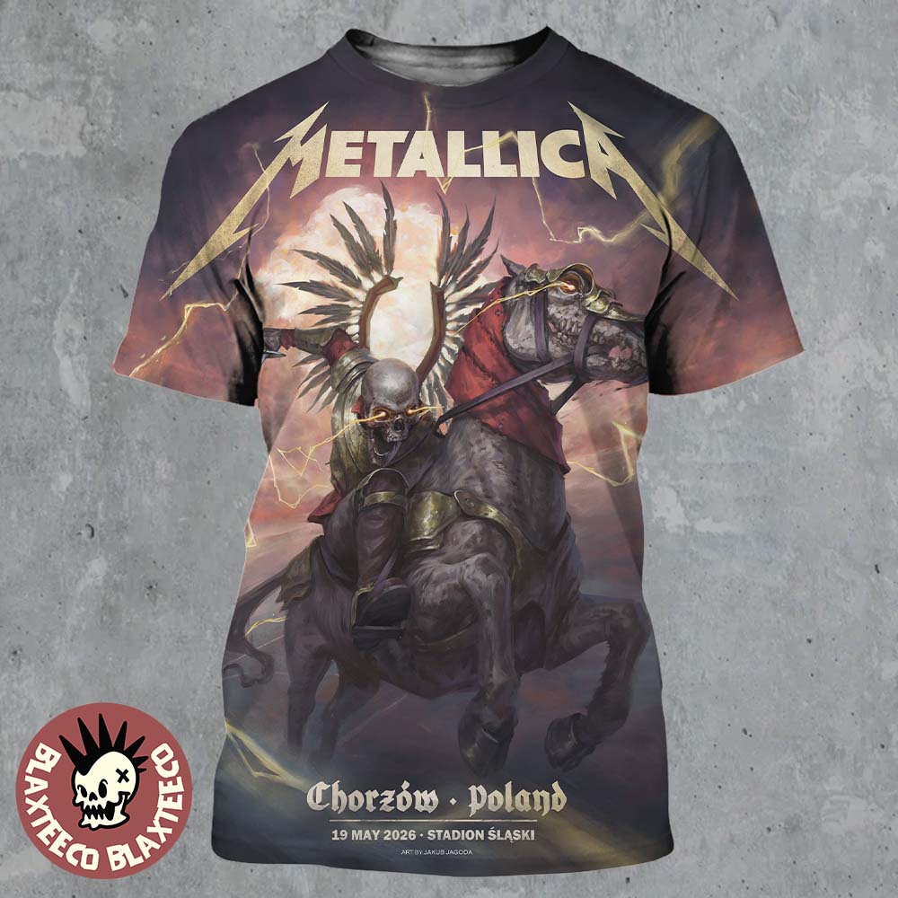 Metallica M72 Chorzów 2026 Pop Up Shop Poster In Chorzów Poland On 19 May 2026 At Stadion Slaski The Death Winged Hussars All Over Print Shirt