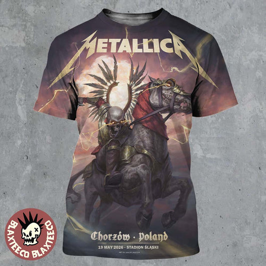 Metallica M72 Chorzów 2026 Pop Up Shop Poster In Chorzów Poland On 19 May 2026 At Stadion Slaski The Death Winged Hussars All Over Print Shirt