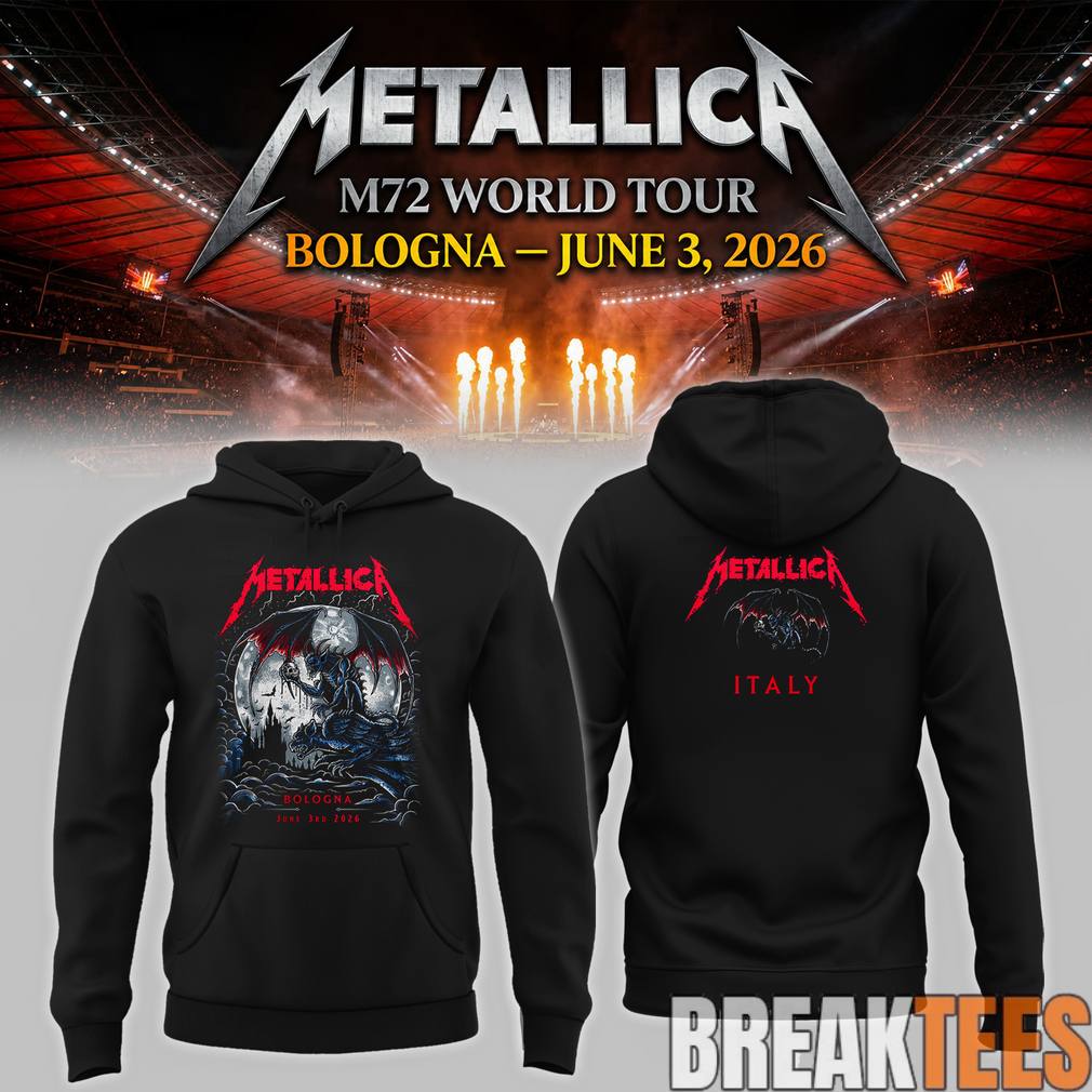 Metallica #M72Bologna, Italy Hoodie
