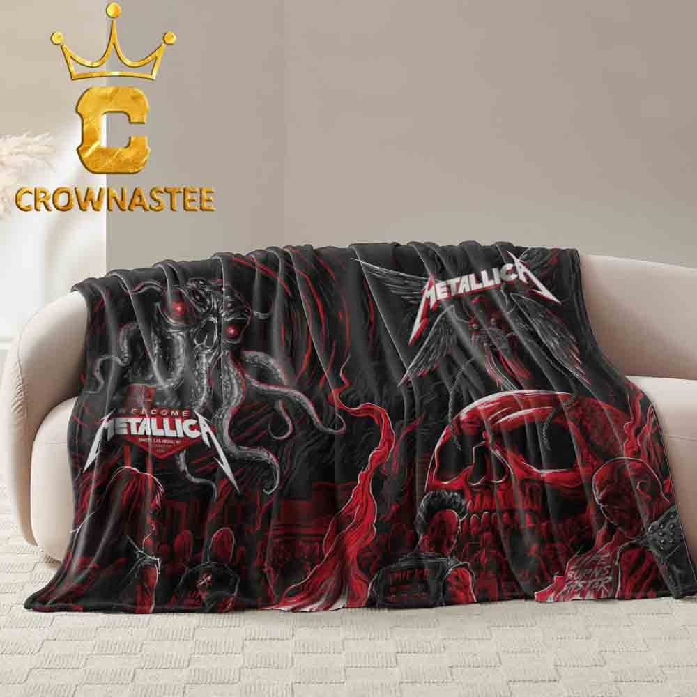 Metallica Sphere 2026 2027 Tour Las Vegas NV October 1st 3rd Fleece Blanket Tapestry