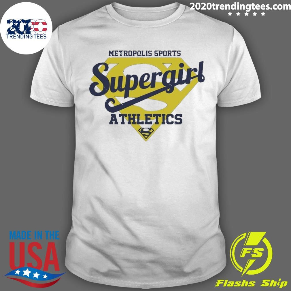 Metropolis Sports Supergirl Athletics Superman Parody Logo Shirt