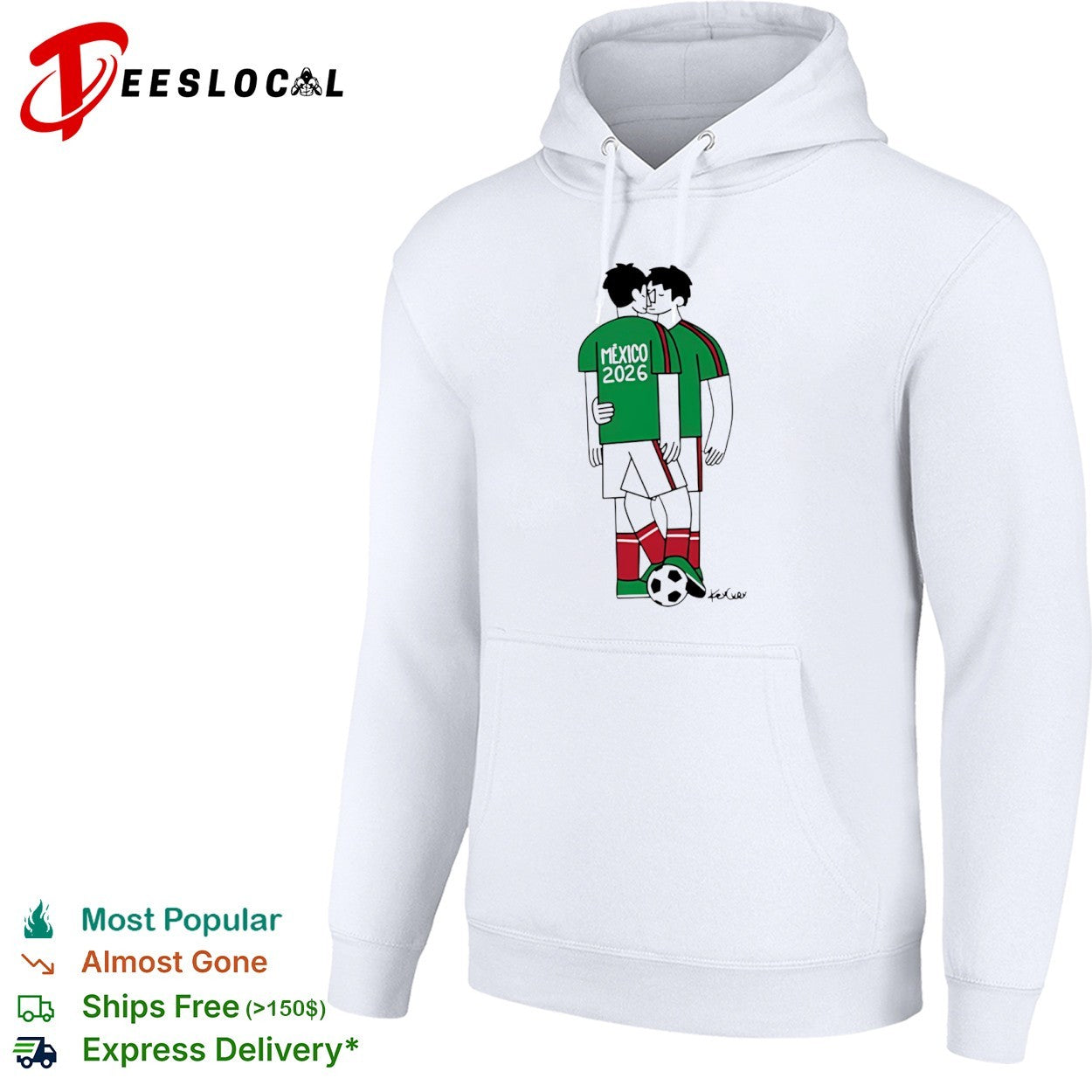Mexico 2026 soccer players kissing and hugging shirt
