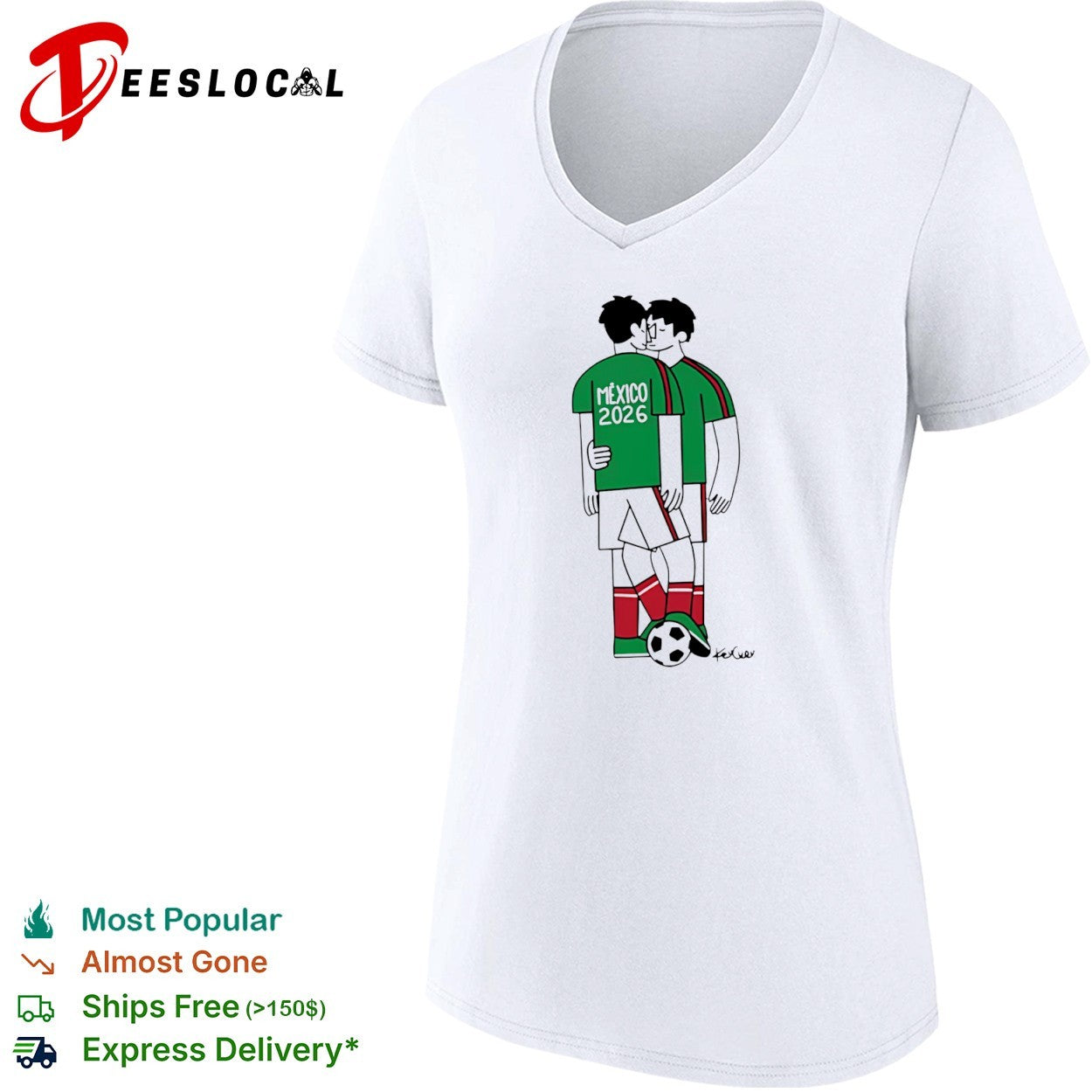 Mexico 2026 soccer players kissing and hugging shirt