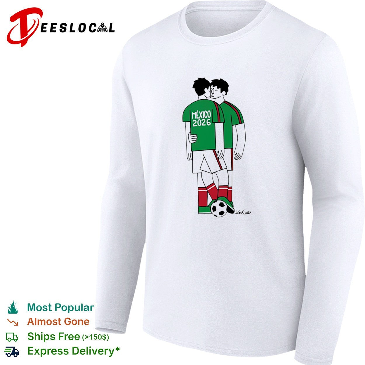 Mexico 2026 soccer players kissing and hugging shirt