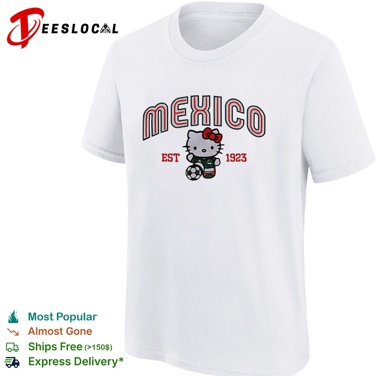 Mexico Est 1923 Hello Kitty soccer player shirt