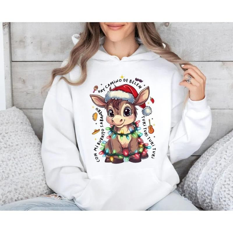 Mi Burrito Sabanero Mexican Shirt Feliz Navidad Coquette Tuki Tuki Donkey Latino Xmas Chocolate Abuelita T-Shirts