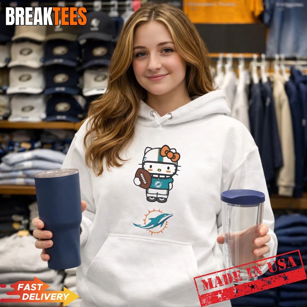 Miami Dolphins Football x Hello Kitty Anime T-Shirt