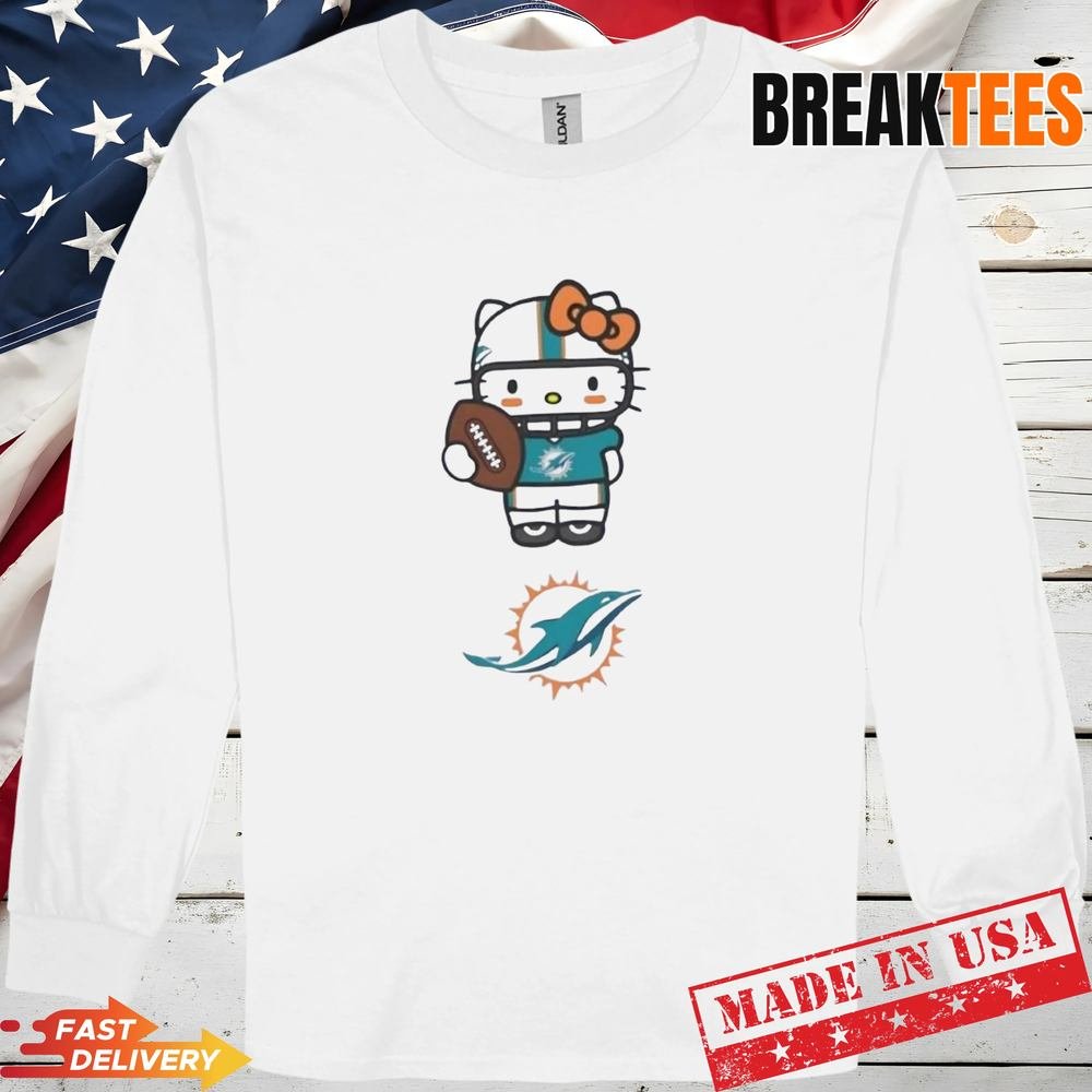 Miami Dolphins Football x Hello Kitty Anime T-Shirt