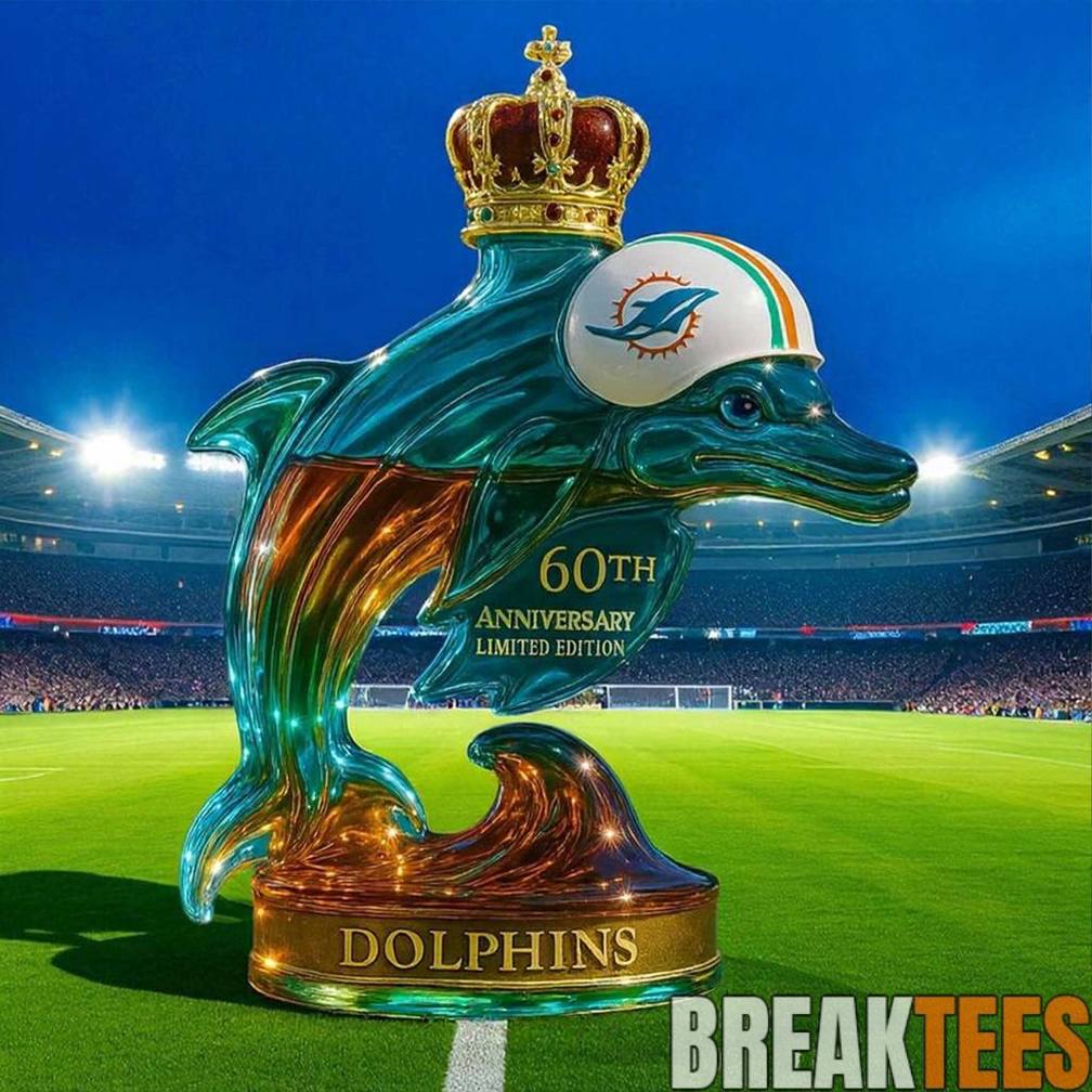 Miami Dolphins Team Spirit 60th Anniversary Limited Edition Whiskey Bottle