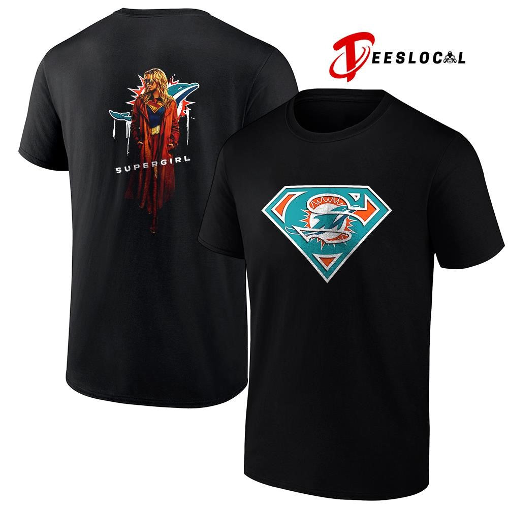 Miami Dolphins x Supergirl graphic shirt